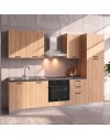 Cucina completa Asti255 cm Rovere Lis con Elettrodomestici e piano a induzione | Industrie Valentini