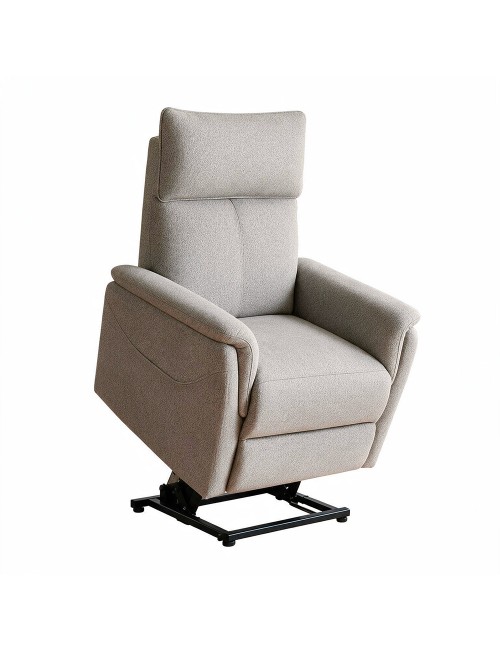 Poltrona Alzapersona Motion con Recliner Elettrico e Roller Bar in Tessuto Beige – Massimo Comfort e Autonomia