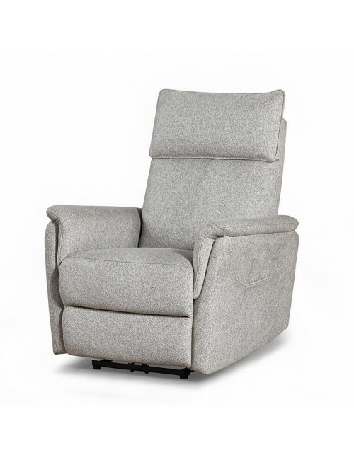 Poltrona Alzapersona Motion con Recliner Elettrico e Roller Bar in Tessuto Grigio – Massimo Comfort e Autonomia
