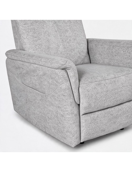 Poltrona Alzapersona Motion con Recliner Elettrico e Roller Bar in Tessuto Grigio – Massimo Comfort e Autonomia