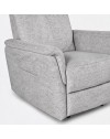 Poltrona Alzapersona Motion con Recliner Elettrico e Roller Bar in Tessuto Grigio – Massimo Comfort e Autonomia