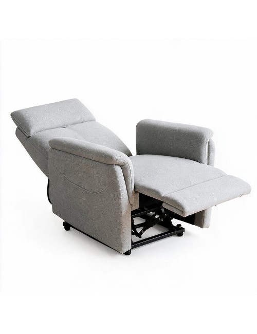 Poltrona Alzapersona Motion con Recliner Elettrico e Roller Bar in Tessuto Grigio – Massimo Comfort e Autonomia