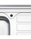 Lavello cucina da appoggio 120x60 due vasche con gocciolatoio destro SA46DX
