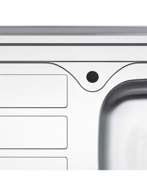 Lavello cucina da appoggio 120x60 due vasche con gocciolatoio sinistro SA46SX