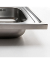 Lavello cucina da appoggio 80x60 una vasca con gocciolatoio destro inox SA30DX
