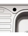 Lavello cucina da appoggio 80x60 una vasca con gocciolatoio sinistro inox SA30SX