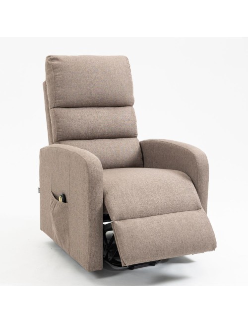 Poltrona Alza Persona 1 Motore Lorena Tessuto Cappuccino Offerta