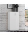 Mobile multiuso scarpiera 2 ante con 5 ripiani colore bianco Lucio 69x34x120H