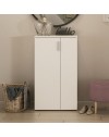 Mobile multiuso scarpiera 2 ante con 5 ripiani colore bianco Lucio 69x34x120H