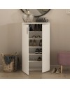 Mobile multiuso scarpiera 2 ante con 5 ripiani colore bianco Lucio 69x34x120H