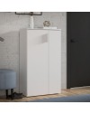 Mobile multiuso scarpiera 2 ante con 5 ripiani colore bianco Lucio 69x34x120H