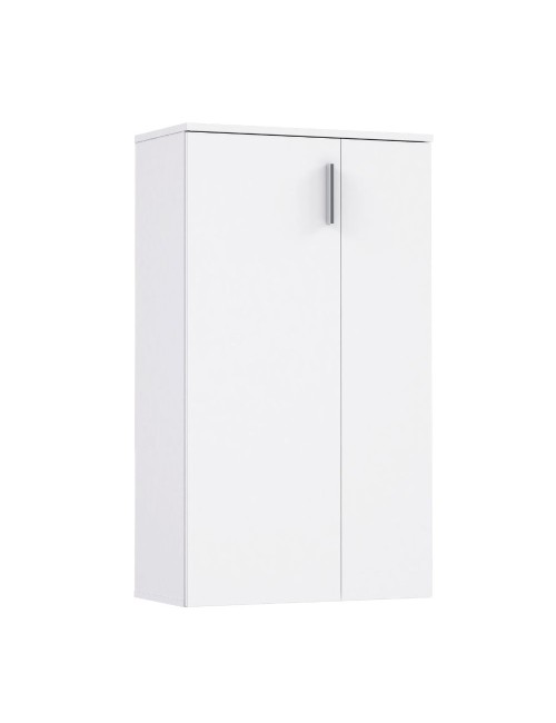 Mobile multiuso scarpiera 2 ante con 5 ripiani colore bianco Lucio 69x34x120H