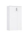 Mobile multiuso scarpiera 2 ante con 5 ripiani colore bianco Lucio 69x34x120H