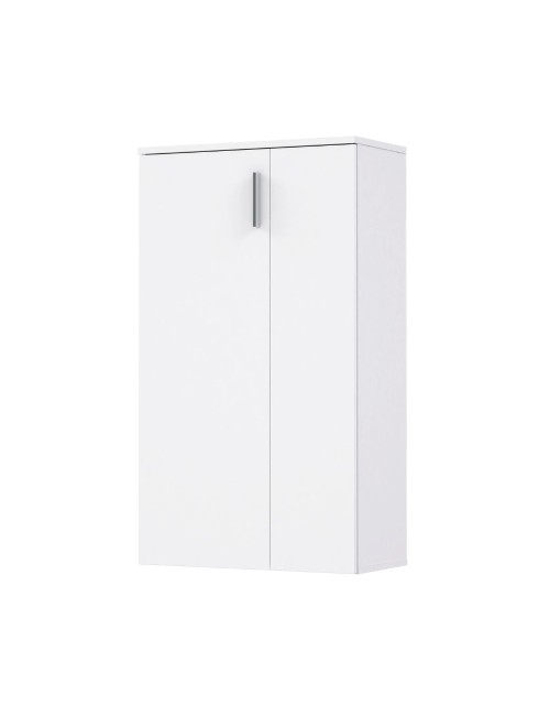 Mobile multiuso scarpiera 2 ante con 5 ripiani colore bianco Lucio 69x34x120H