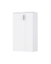 Mobile multiuso scarpiera 2 ante con 5 ripiani colore bianco Lucio 69x34x120H