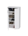 Mobile multiuso scarpiera 2 ante con 5 ripiani colore bianco Lucio 69x34x120H