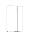 Mobile multiuso scarpiera 2 ante con 5 ripiani colore bianco Lucio 69x34x120H