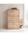 Scarpiera 3 ante a ribalta colore rovere Nepo 69,5x17.5x120H
