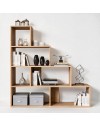 Libreria a scala Alis 145x145 cm. colore rovere