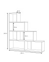 Libreria a scala Alis 145x145 cm. colore rovere