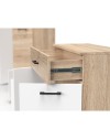 Mobile multiuso Irys con 2 ante e 1 cassetto colore bianco e rovere 80x35x84H