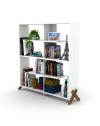 Libreria Kipp con piedini a croce 113x28x117h colore bianco