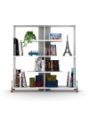 Libreria Kipp con piedini a croce 113x28x117h colore bianco