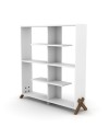Libreria Kipp con piedini a croce 113x28x117h colore bianco