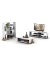 Libreria Kipp con piedini a croce 113x28x117h colore bianco