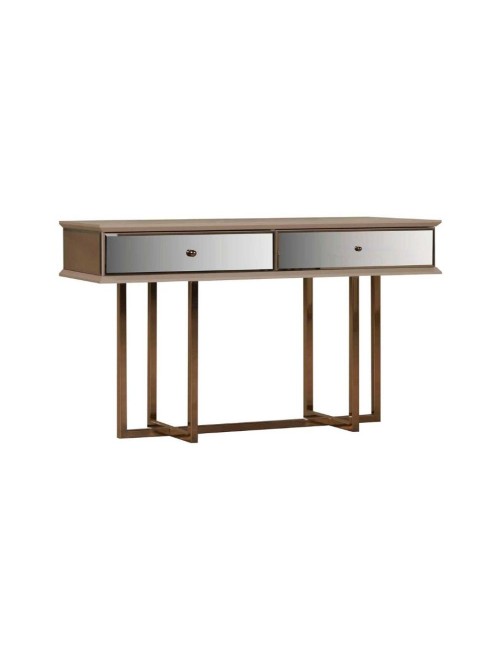 Dresser Eliza gambe oro e 2 cassetti finitura vizon cream 140.5x45.5x80.3H