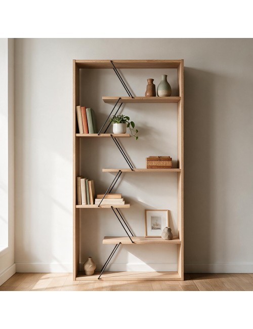 Libreria Tars 84x24x157H Colore Rovere Prezzo