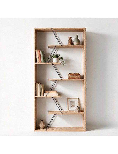 Libreria Tars 84x24x157H Colore Rovere Prezzo