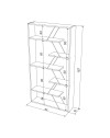 Libreria Tars 84x24x157H colore rovere