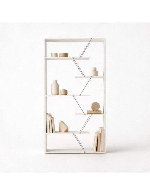 Libreria Tars 84x24x157H RF1603242 Colore Bianco Prezzo