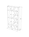 Libreria Tars 84x24x157H RF1603242 colore bianco