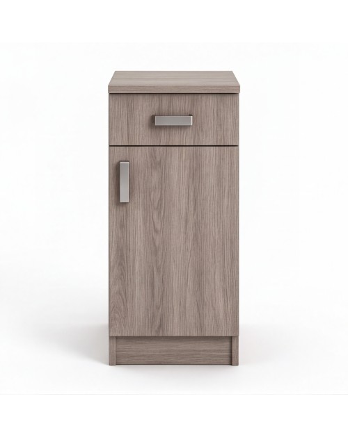 Mobile multiuso con cassetto e anta colore olmo Blanca 30x32x78H MONTATO
