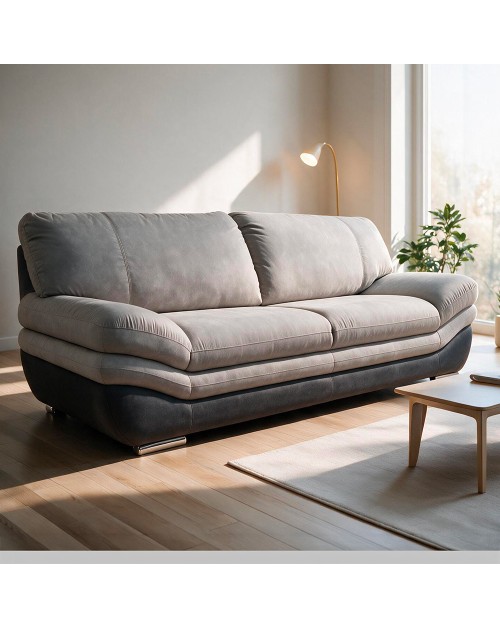 Divano 2 posti Magonza 195 colore grigio scuro chiaro