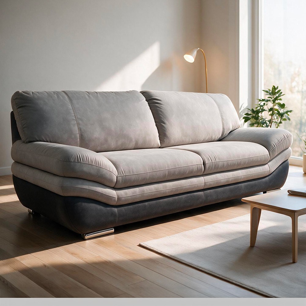 Divano 2 posti Magonza 195 colore grigio scuro chiaro