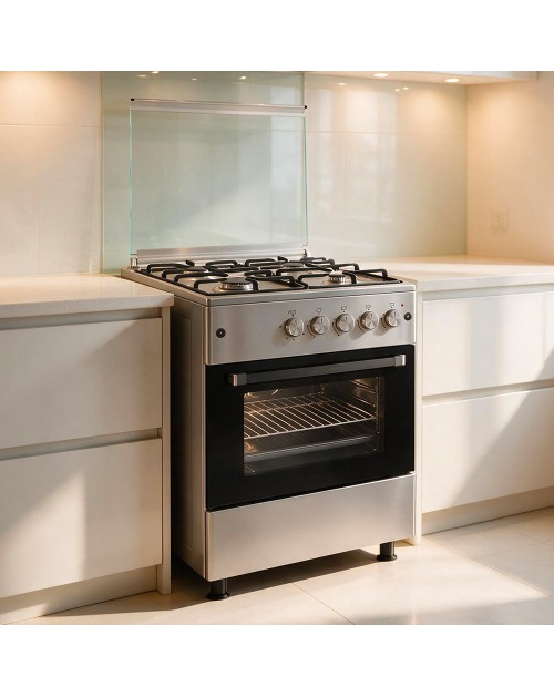 Cucina 4 fuochi con forno a gas ventilato e grill elettrico Flora 60