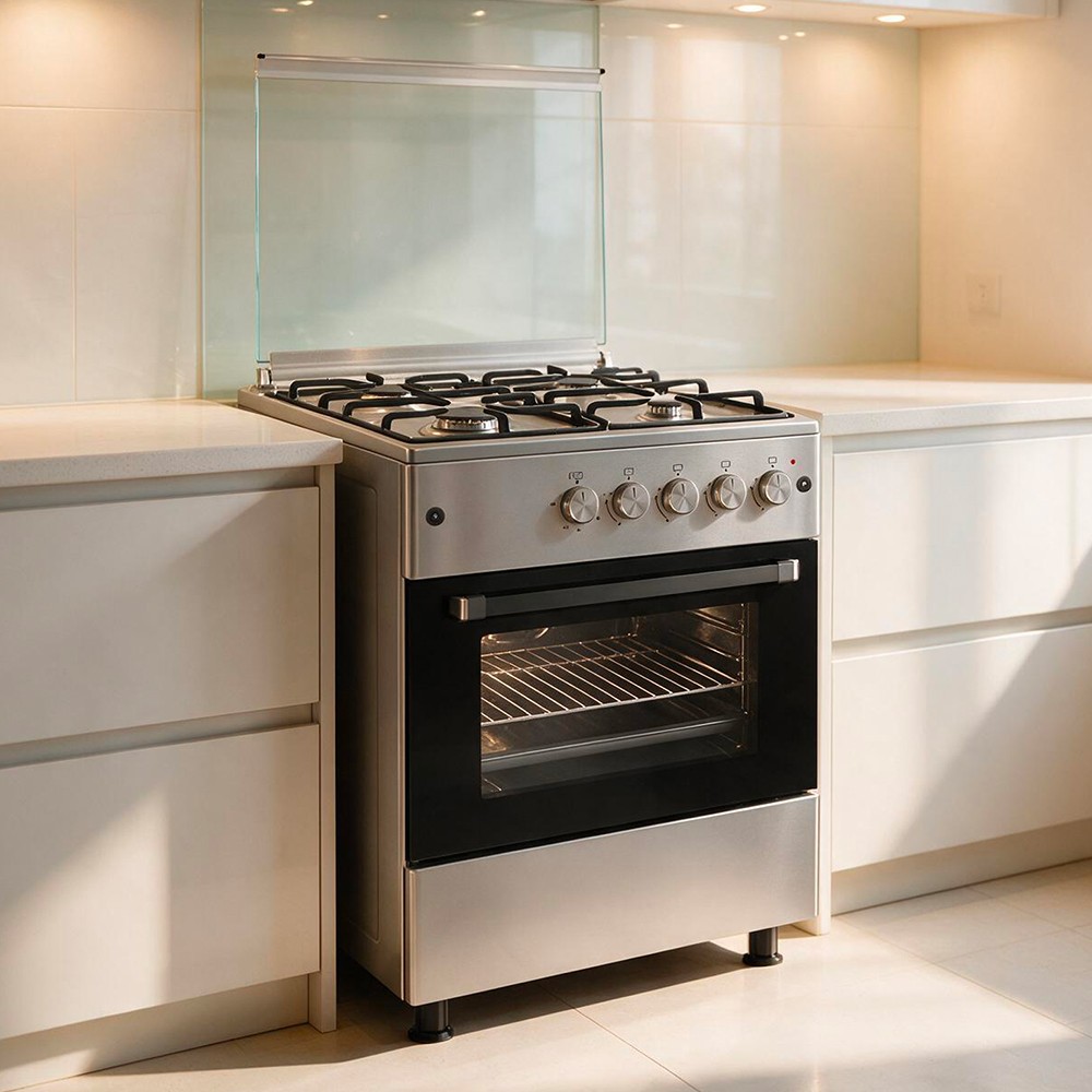 Cucina 4 fuochi con forno a gas ventilato e grill elettrico Flora 60