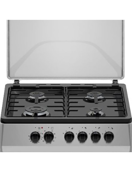 Cucina a Gas Tremiti 60x60 cm Silver con Forno Ventilato Multifunzione 70 Litri Classe A Samet Indomita Line