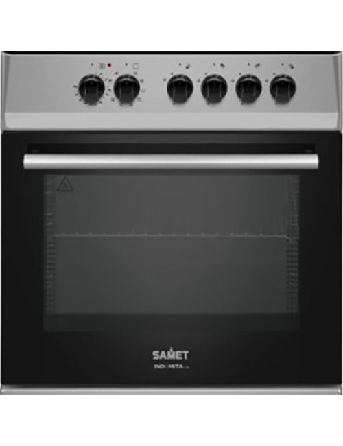 Cucina a Gas Tremiti 60x60 cm Silver con Forno Ventilato Multifunzione 70 Litri Classe A Samet Indomita Line