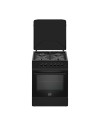 Cucina a Gas Tremiti 60x60 cm Nera con Forno a Gas 70 Litri e Grill Elettrico Classe A Samet Indomita Line