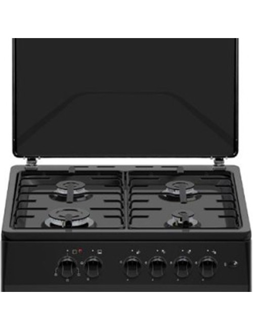 Cucina a Gas Tremiti 60x60 cm Nera con Forno a Gas 70 Litri e Grill Elettrico Classe A Samet Indomita Line