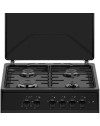Cucina a Gas Tremiti 60x60 cm Nera con Forno a Gas 70 Litri e Grill Elettrico Classe A Samet Indomita Line
