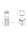 Cucina a Gas Tremiti 60x60 cm Nera con Forno a Gas 70 Litri e Grill Elettrico Classe A Samet Indomita Line