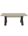 Tavolo Allungabile Milonga480 180 cm con Piano Cashmere e Gambe Incrociate Antracite