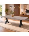 Tavolo Allungabile Milonga480 180 cm con Piano Olmo e Gambe Incrociate Antracite