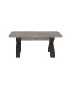 Tavolo Allungabile Milonga480 180 cm con Piano Cemento e Gambe Incrociate Antracite