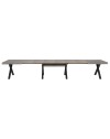 Tavolo Allungabile Milonga480 180 cm con Piano Cemento e Gambe Incrociate Antracite